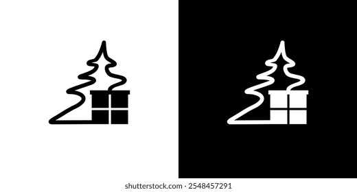 simple christmas tree logo vector