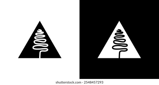 simple christmas tree logo vector