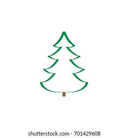 Simple christmas tree original New Year card. Fashion graphic background design. Modern stylish abstract texture. Design flat element. Colorful template for prints, card, poster. Vector illustration