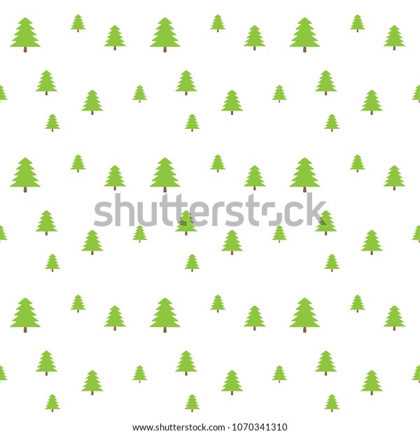 Simple Christmas Tree Pattern White Background Stock Vector
