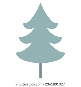 Simple Christmas tree or pine, winter holidays design element, vector