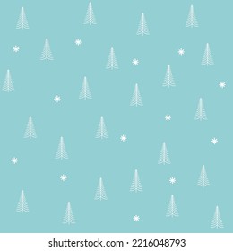 Sencillo patrón de vectores de Seamless de Árbol de Navidad para el diseño de fondo de año nuevo y vacaciones.