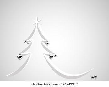 Simple christmas tree - vector illustration