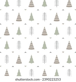 Simple Christmas Trees and Triangles Pattern
