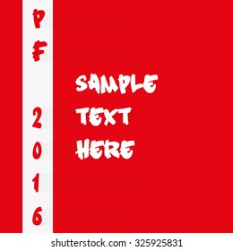 Simple christmas vector background 2016. Eps file available.