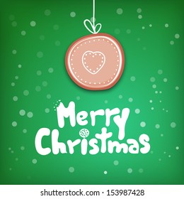 Simple christmas vector illustration with short wish