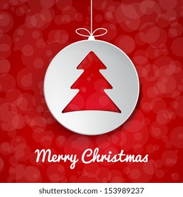 Simple christmas vector illustration with short wish