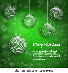 Simple christmas vector illustration with short wish