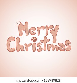 Simple christmas vector illustration with short wish