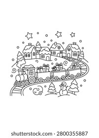Simple Christmas Village Train