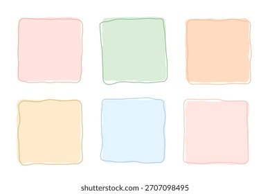 Simple Christmas-colored frame set (square)
