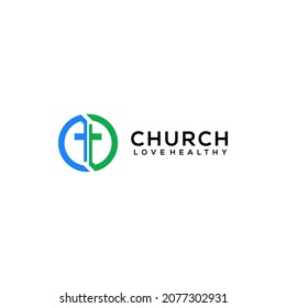 simple church logo design vector 