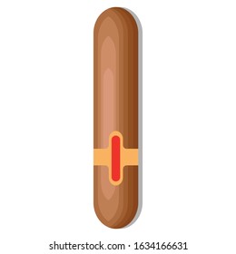 Simple Cigar Illustration Clip Art Vector