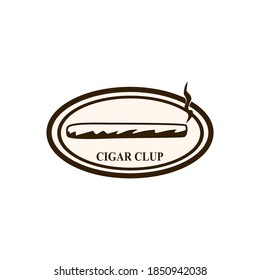 Simple Cigarette Cigar Logo In Brown Color