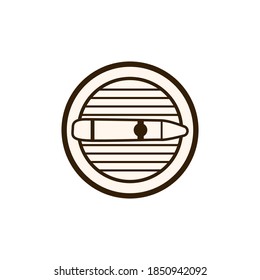 logotipo simple de cigarro en color marrón