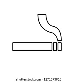 Simple cigarette icon. Vector Illustration