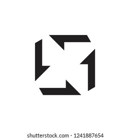 simple circle arrows turbine logo vector