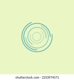 Arrière-plan cercle simple à l'intérieur d'un cercle à l'aquarelle verte.