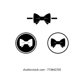 Simple Circle Black Bowties Symbol Logo Set
