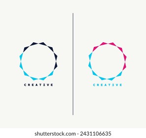 Simple circle business logo. abstract circle logo.