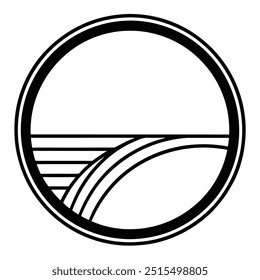 Simple Circle Continuous Line with Modern Font - Brand Name Vector Design