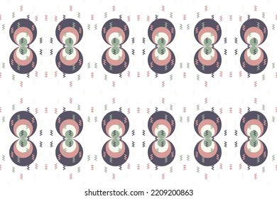 Simple Circle dot Shapes It is a pattern created by combining geometric shapes. Create beautiful fabric patterns. Design for print. Using in the fashion industry.