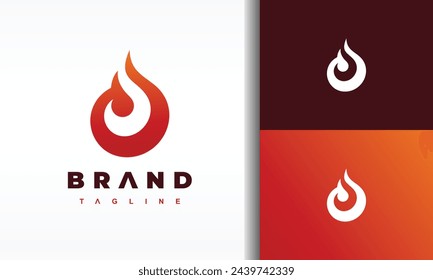 the simple circle fire logo