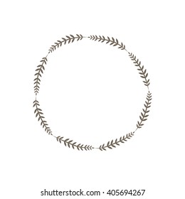 Simple Circle Floral Frame