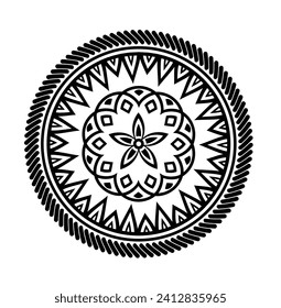 simple circle floral mandala vector design