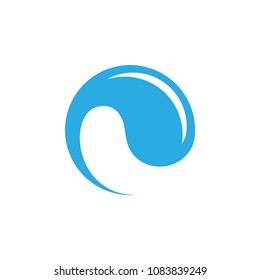 simple circle fluid design logo vector