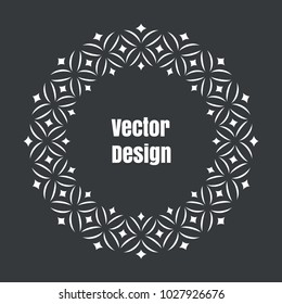 Simple circle frame. Greeting cards. Wedding invitations. Monogram, logo, template, labels, badges. Circular ornament. Round seamless frame with place for the text