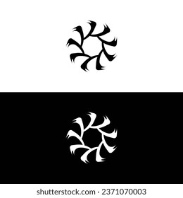 Simple circle icon vector logo design 