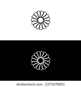 Simple circle icon vector logo design 