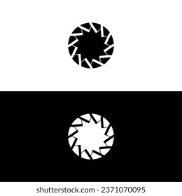 Simple circle icon vector logo design 