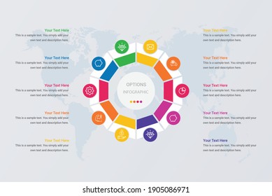 Simple Circle Infographic Elements Vector Image