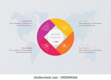 
Simple Circle Infographic Elements Vector Image.