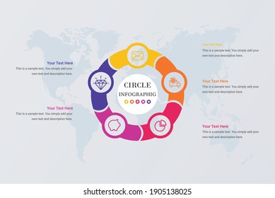 
Einfache Kreis-Infografiken, Vektorbild