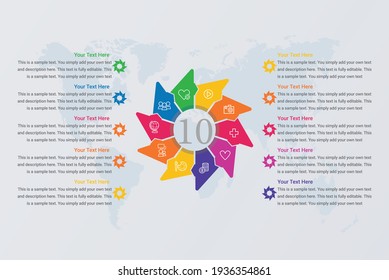 
Simple circle infographic elements vector image 10