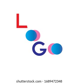a simple circle and letter logo in colorful  on a white background for  company logo type