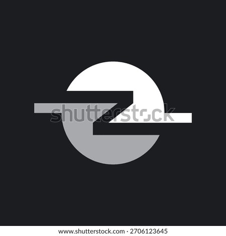 simple circle  letter z logo icon vector concept design template web