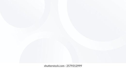 Simple circle lines white glowing geometric lines on gray background. Modern shiny blue circle lines pattern modern abstract simple