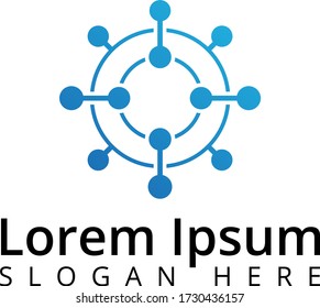 einfaches Logo-Design, blau, vektor, Abbildung