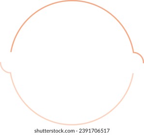 Simple Circle Logo Frame Border Illustration