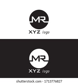 Logotipo simple de círculo. Plantilla de diseño monocromo. Símbolo monograma
