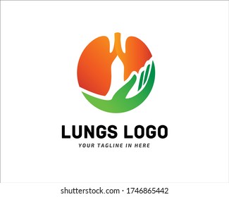 círculo simple Inspiración en el diseño del logo de Lungs