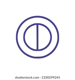 simple circle modern minimalist logo vector illustration template design