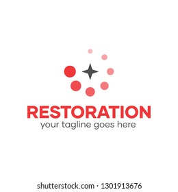 Simple Circle Restore Spark Logo Design for Your Spa and Wellness Business