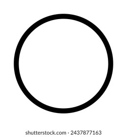 Simple circle shape icon. Vector.