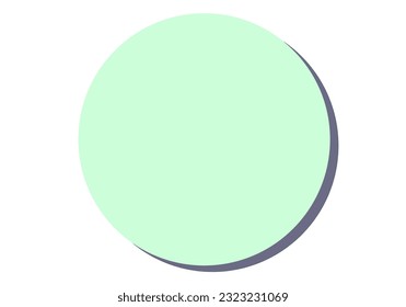 simple circle with silhouette. Minimalistic white background