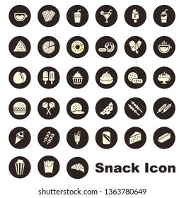 Simple Circle Snack and Fast Food Isolated Icon Symbol